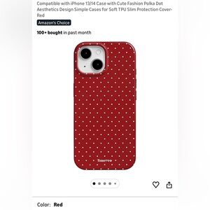 Red Polka Dot iPhone 13/14 Case